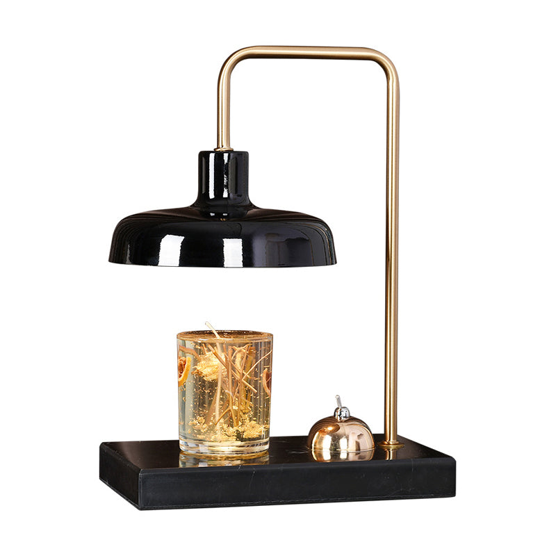 Zeitgenössische skandinavische Kuppel-Hardware Marmor 2-Licht schmelzende Wachstischlampe für das Wohnzimmer