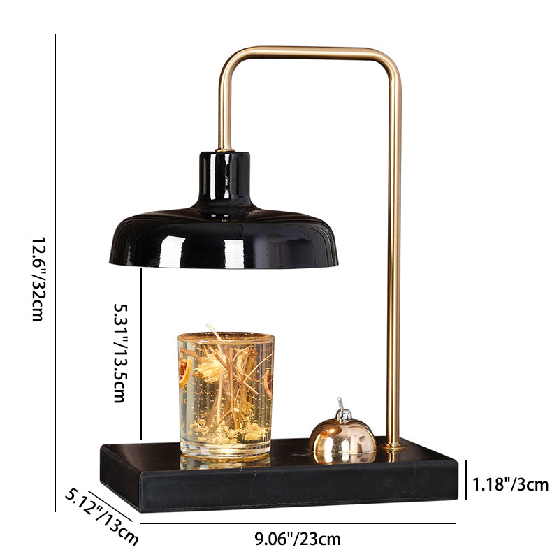 Zeitgenössische skandinavische Kuppel-Hardware Marmor 2-Licht schmelzende Wachstischlampe für das Wohnzimmer