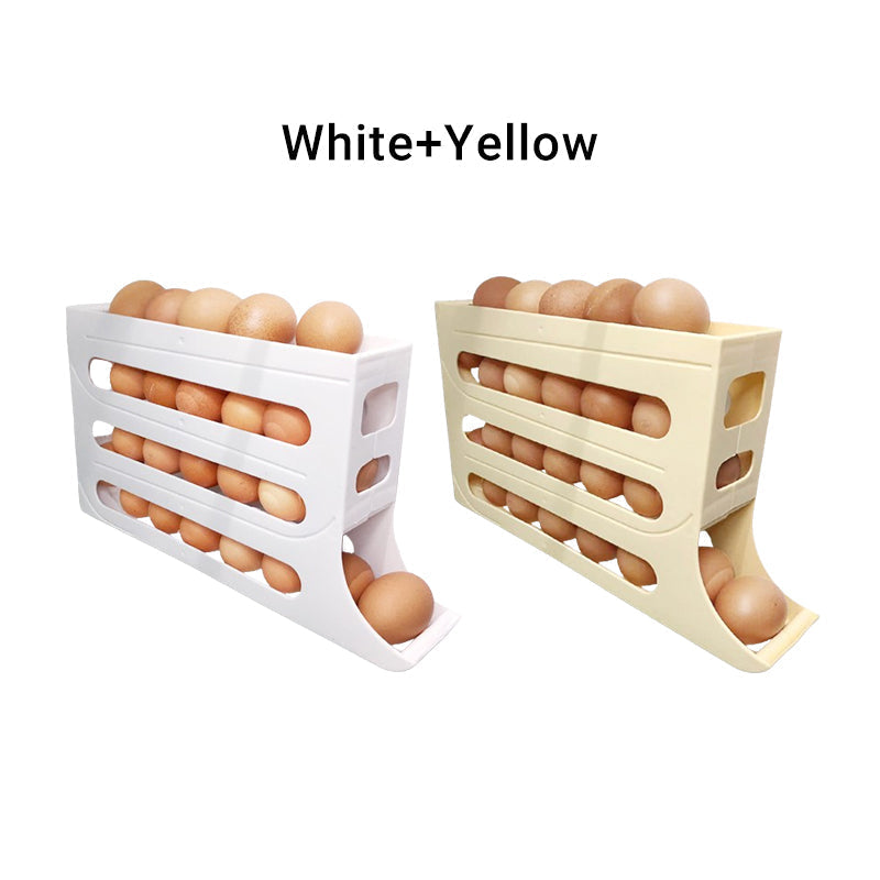🏠️Küchenhelfer🌟Multifunktionale 4-lagige geneigte Design-Ei-Aufbewahrungsbox