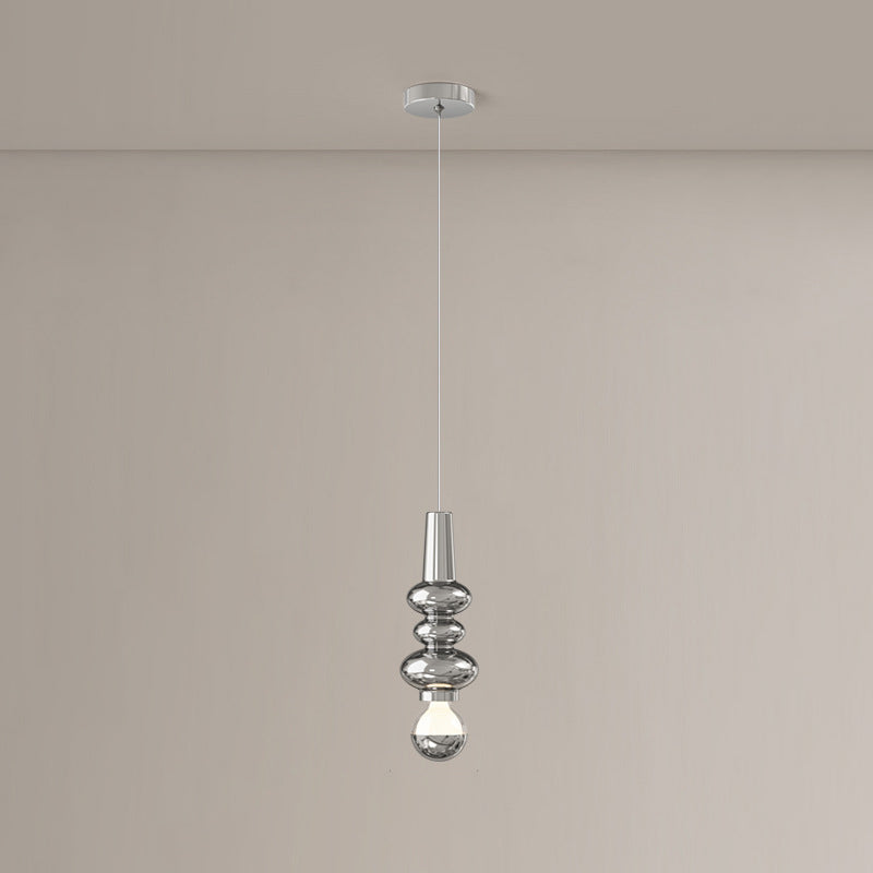 Zeitgenössische skandinavische Cremisenisen Kürbisdesign LED Pendelleuchte für das Schlafzimmer