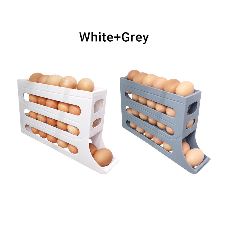 🏠️Küchenhelfer🌟Multifunktionale 4-lagige geneigte Design-Ei-Aufbewahrungsbox