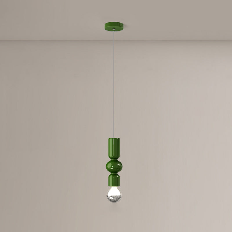 Zeitgenössische skandinavische Cremisenisen Kürbisdesign LED Pendelleuchte für das Schlafzimmer