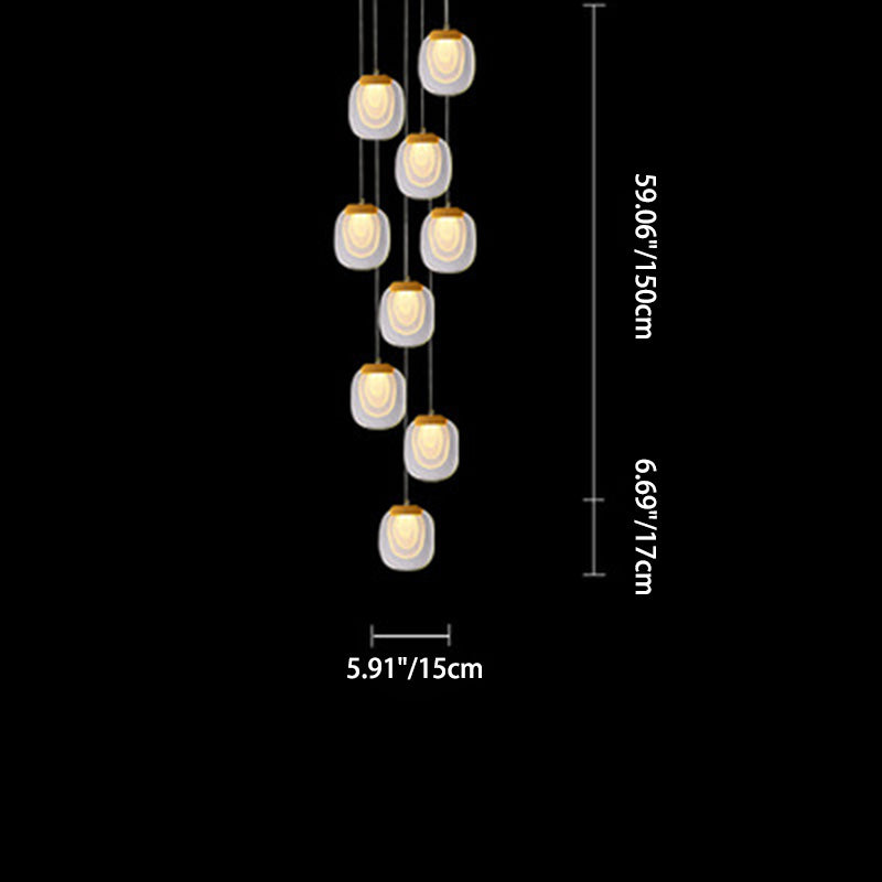 Zeitgenössische skandinavische Aluminium Kristall runde LED-Deckenleuchte für das Wohnzimmer
