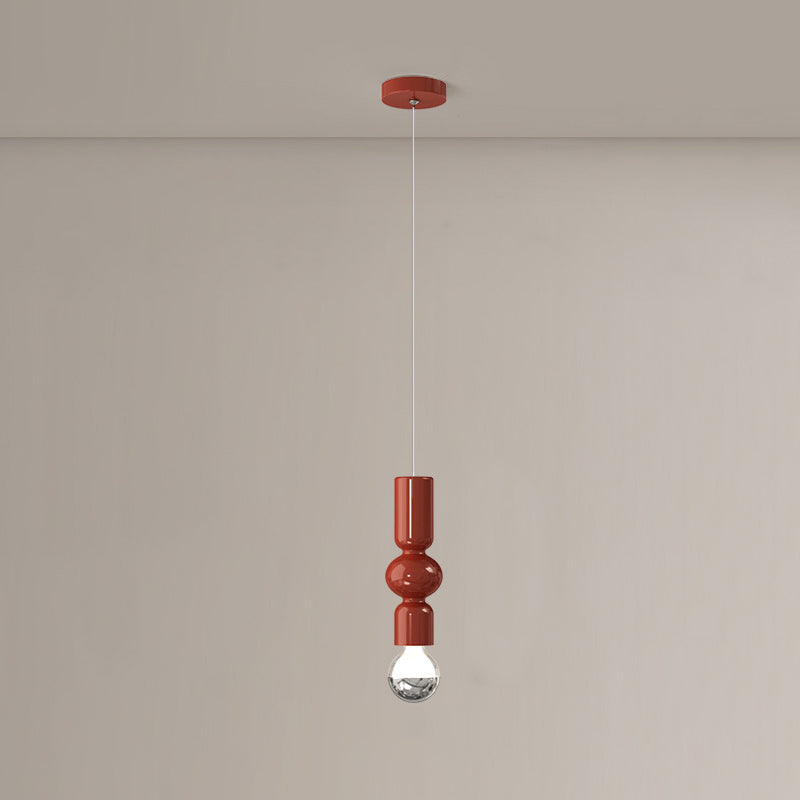 Zeitgenössische skandinavische Cremisenisen Kürbisdesign LED Pendelleuchte für das Schlafzimmer