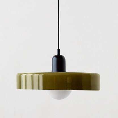 Sandsberg Pendelleuchte aus farbigem Glas | Elegante Hängeleuchte im Bauhaus-Stil | Designlampe für Wohnzimmer & Esszimmer