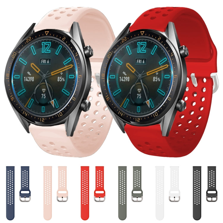 Sandsberg | 22mm Für Huawei Uhr GT2e/GT/GT2 46MM Innenschnalle Atmungsaktives Armband (Mitternachtsblau)