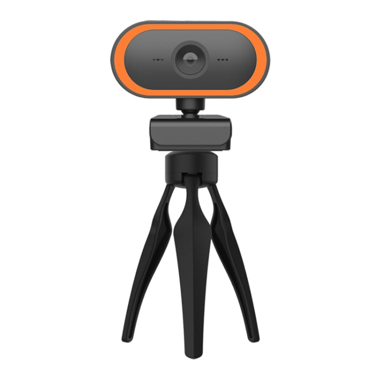 Sandsberg | C11 2K Bildqualität HD ohne Verzerrung 360 Grad Drehung Eingebautes Mikrofon klarer Sound Webcams mit Stativ (Orange)