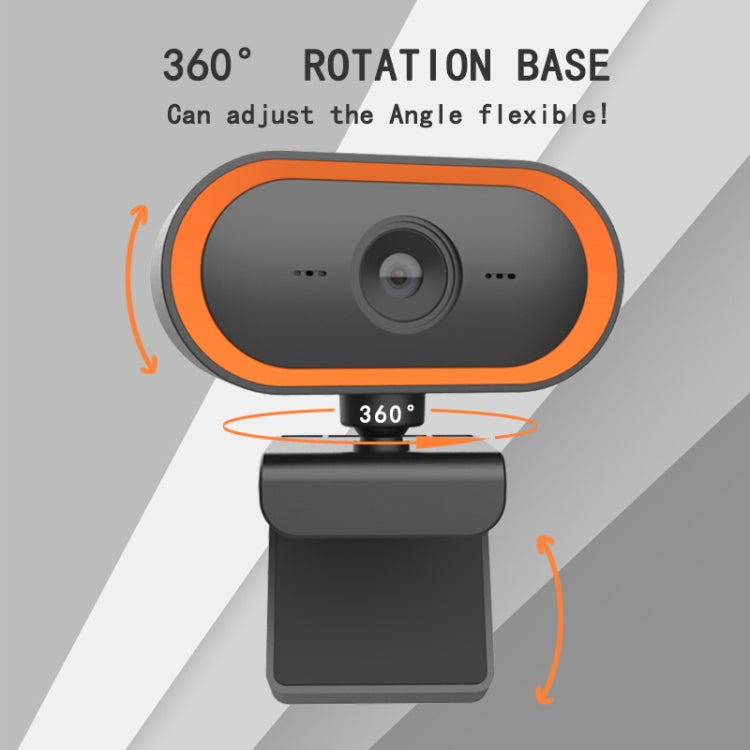 Sandsberg | C11 2K Bildqualität HD ohne Verzerrung 360 Grad Drehung Eingebautes Mikrofon klarer Sound Webcams mit Stativ (Orange)