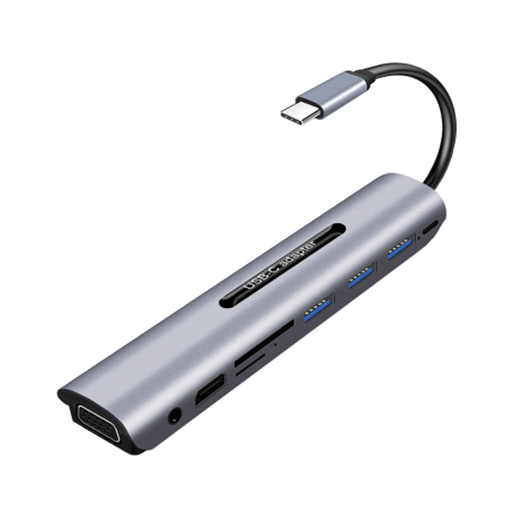 Sandsberg | V161B 9-in-1 Typ-C zu HD / VGA / USB3.0 / SD / 3.5mm Audio / TF-Kartenleser HUB