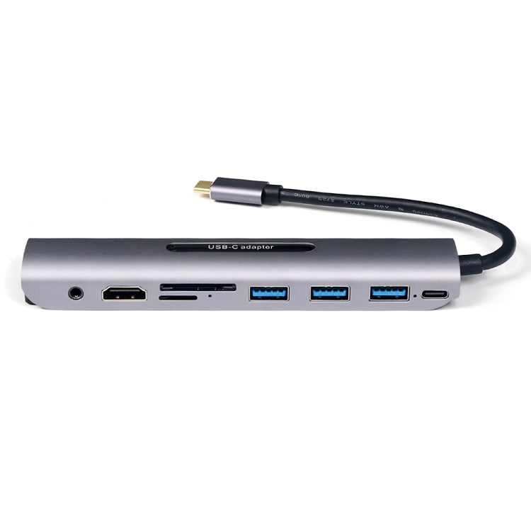 Sandsberg | V161B 9-in-1 Typ-C zu HD / VGA / USB3.0 / SD / 3.5mm Audio / TF-Kartenleser HUB