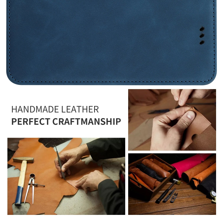 Sandsberg | Retro Skin Feel Business Magnetic Horizontal Flip Leather Case für Huawei P30 (Marineblau)