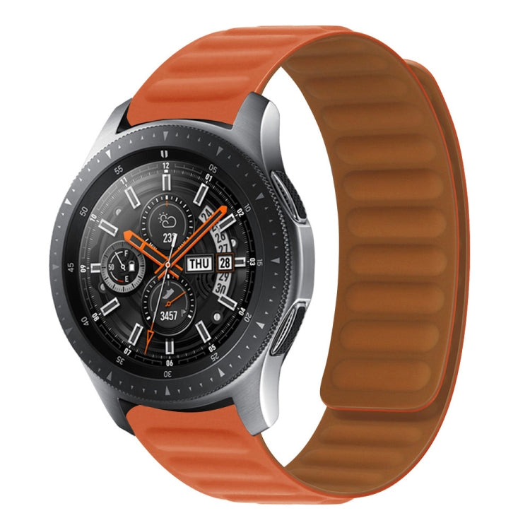 Sandsberg | Silicone Magnetic Watch Band For Huawei Watch GT2 46mm,Breite:22mm(Orange Rot)