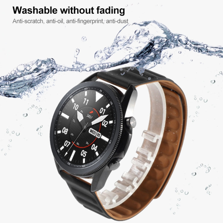 Sandsberg | Silicone Magnetic Watch Band For Huawei Watch GT2 46mm,Breite:22mm(Orange Rot)