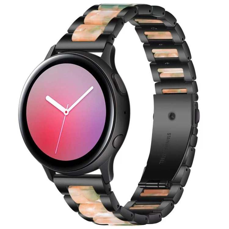 Sandsberg | Für Huawei Watch GT 3 46mm / GT Runner Drei Perlen Metallharz Uhrenarmband (Schwarz Rosa)