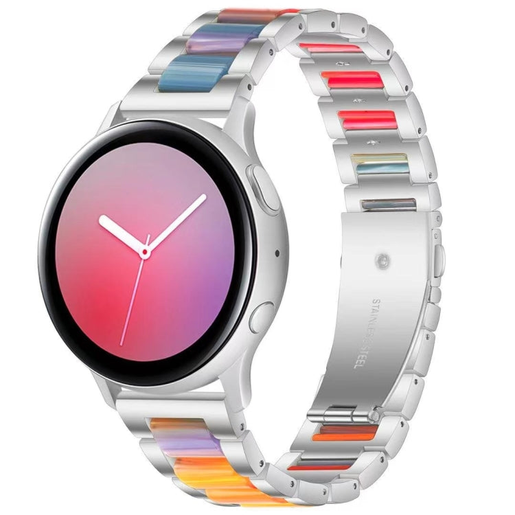 Sandsberg | Für Huawei Watch GT 3 42 mm / Watch GT 2 42 mm Drei Perlen Metallharz-Uhrenarmband (Silberfarbe)