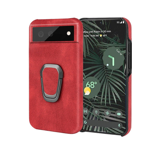 Für Google Pixel 6 Pro Ringhalter PU Handytasche (Rot)