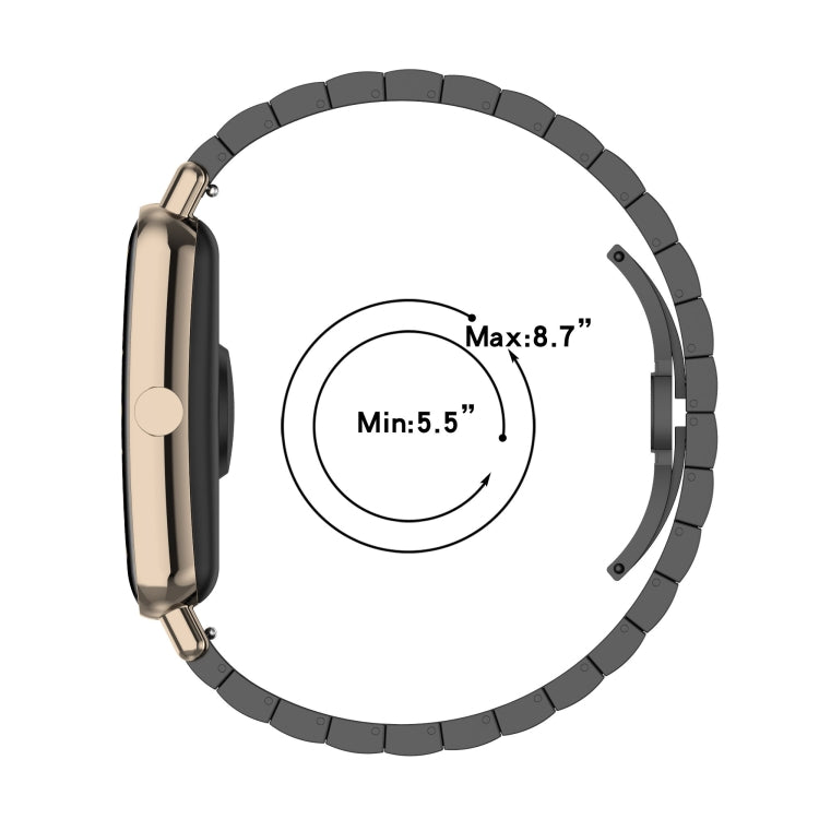 Sandsberg | Für Huawei Fit Mini Ein Perlen Metallstahl Armband (Schwarz)