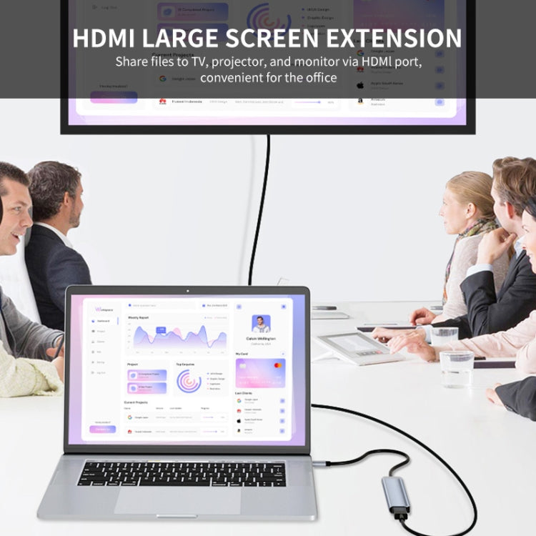 Sandsberg | JUNSUNMAY 6 in 1 Type-C zu 4K HDMI Docking Station Adapter USB-C PD Schnelllade Hub SD/TF Kartenleser