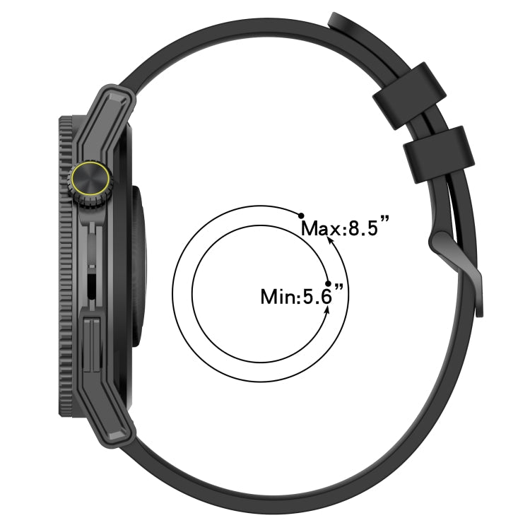 Sandsberg | For Honor Watch GS Pro 22mm Konkav Gestreiftes Silikonarmband (Grau)