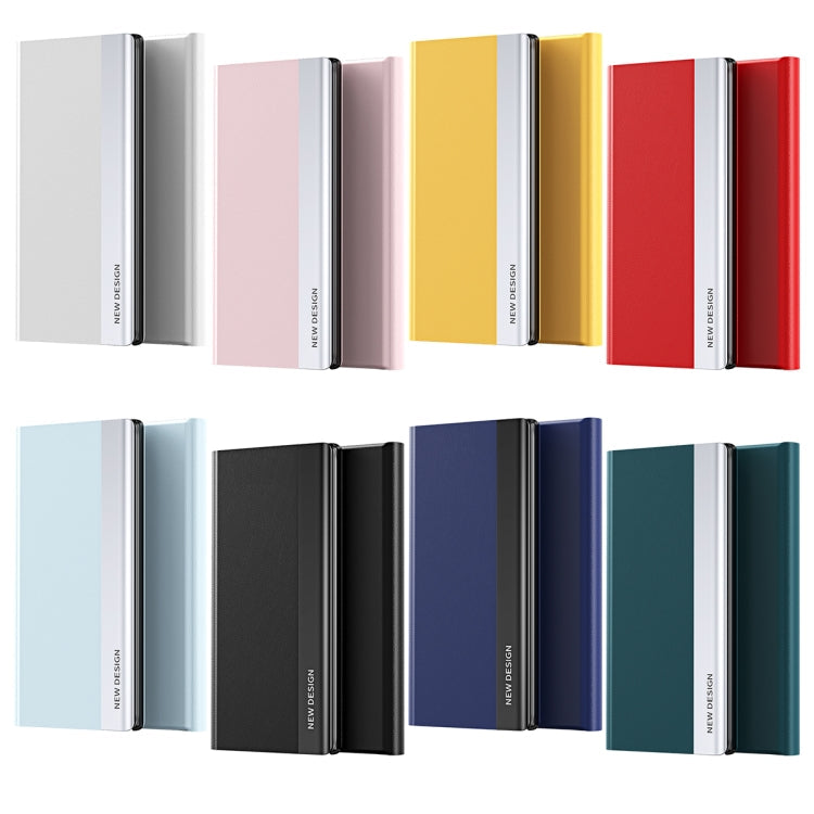 Für Samsung Galaxy S24+ 5G Seiten elektroplattierte Adsorptions-Leder-Handyhülle (Saphir Blau)