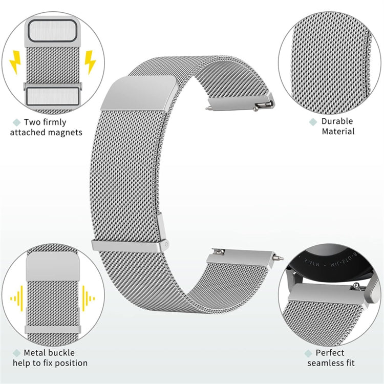 Sandsberg | Für Huawei Watch 4 / 4 Pro Milan Double Magnetic Steel Mesh Armband (Roségold)