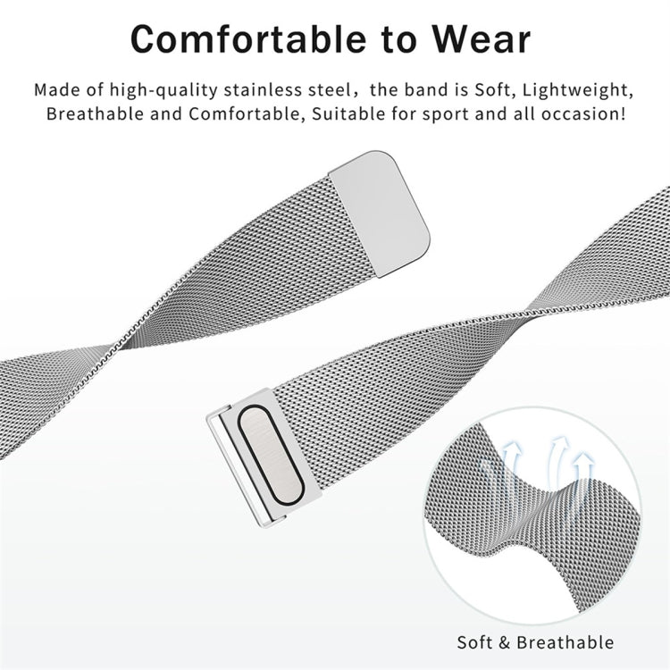 Sandsberg | Für Huawei Watch 4 / 4 Pro Milan Double Magnetic Steel Mesh Armband (Roségold)
