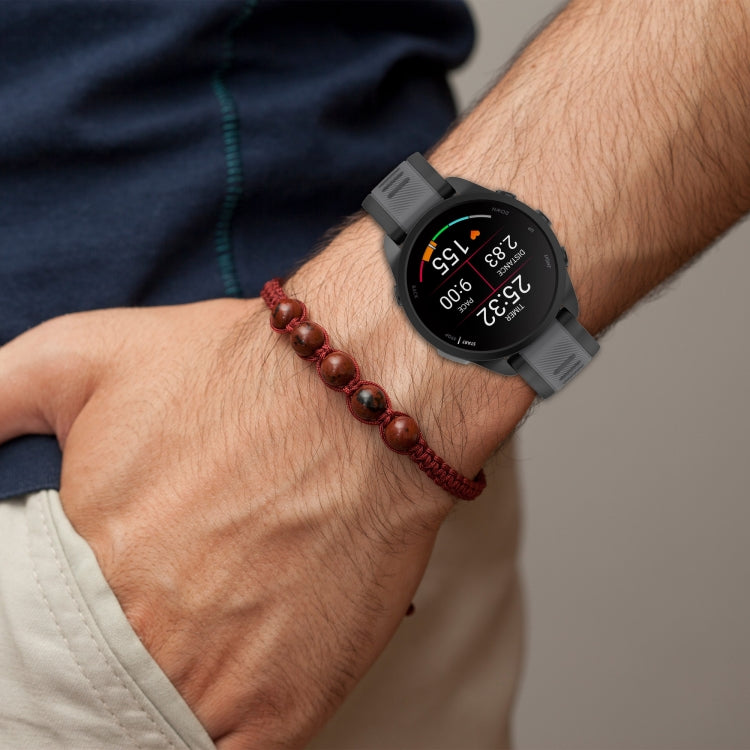 Sandsberg | Für Huawei Watch GT4 46mm 22mm Zwei Farbige Texturierte Silikon Uhr Band (Orange + Schwarz)