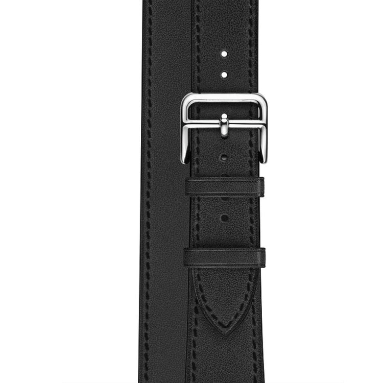 Sandsberg | Für Apple Watch 3 / 2 / 1 Generation 38mm Universal Leder Doppel-Schleifen-Uhrenarmband (grau)