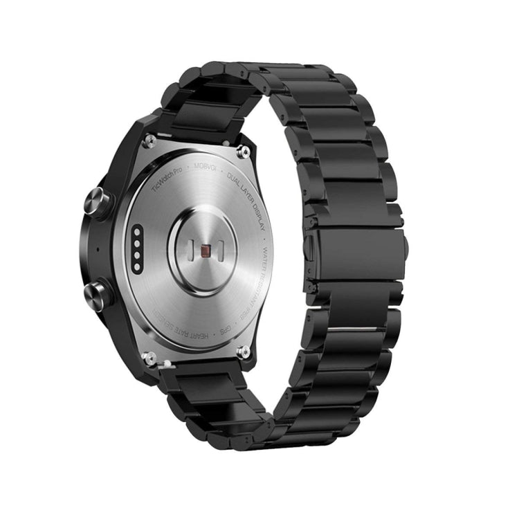 Sandsberg | 22mm Für Huawei Watch GT2e GT2 46mm Drei Flache Schnalle Edelstahl-Uhrenband (Schwarz)