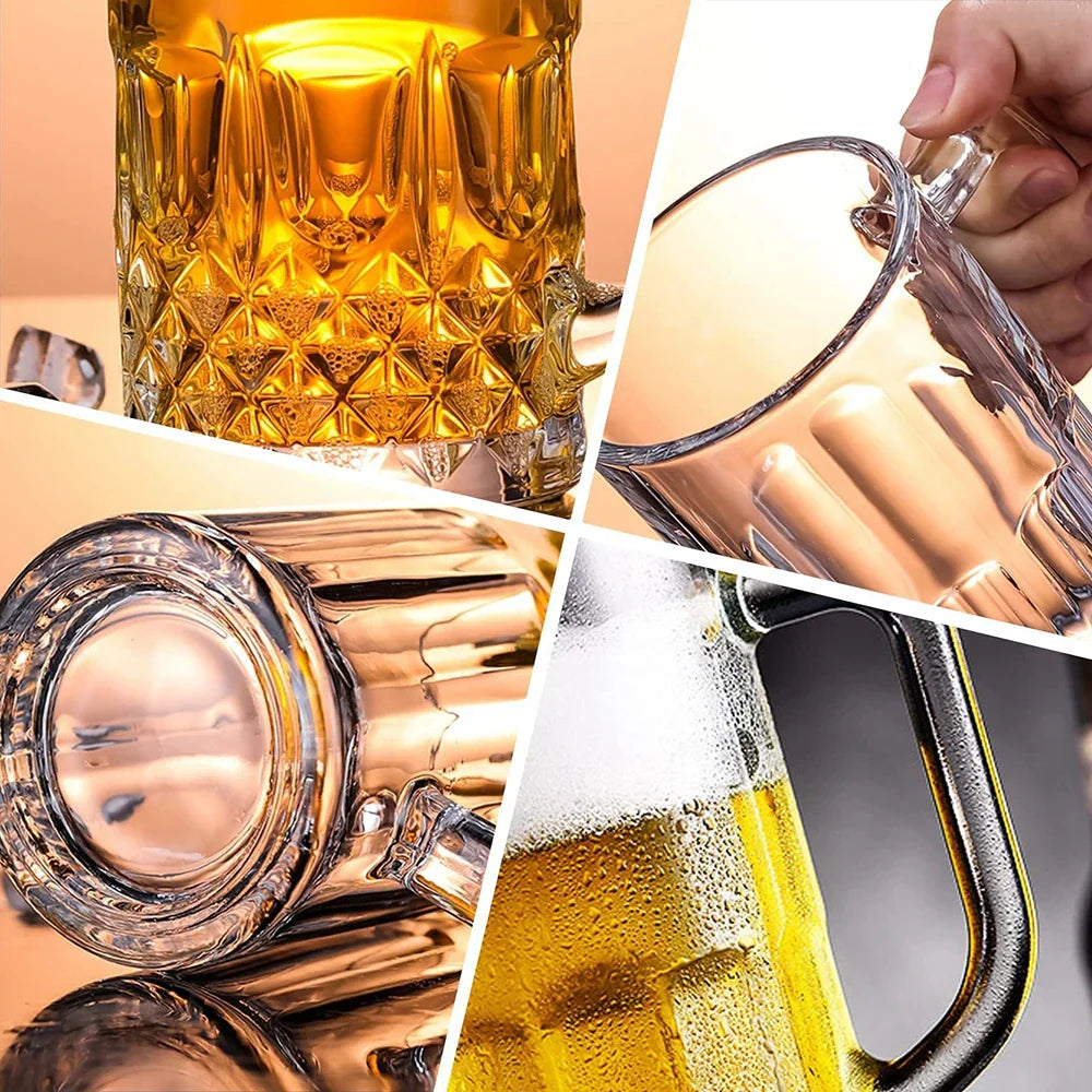20 - 40oz (600-1200ML) Dickes Glas Hochkapazitäts Transparentes Bierkrug