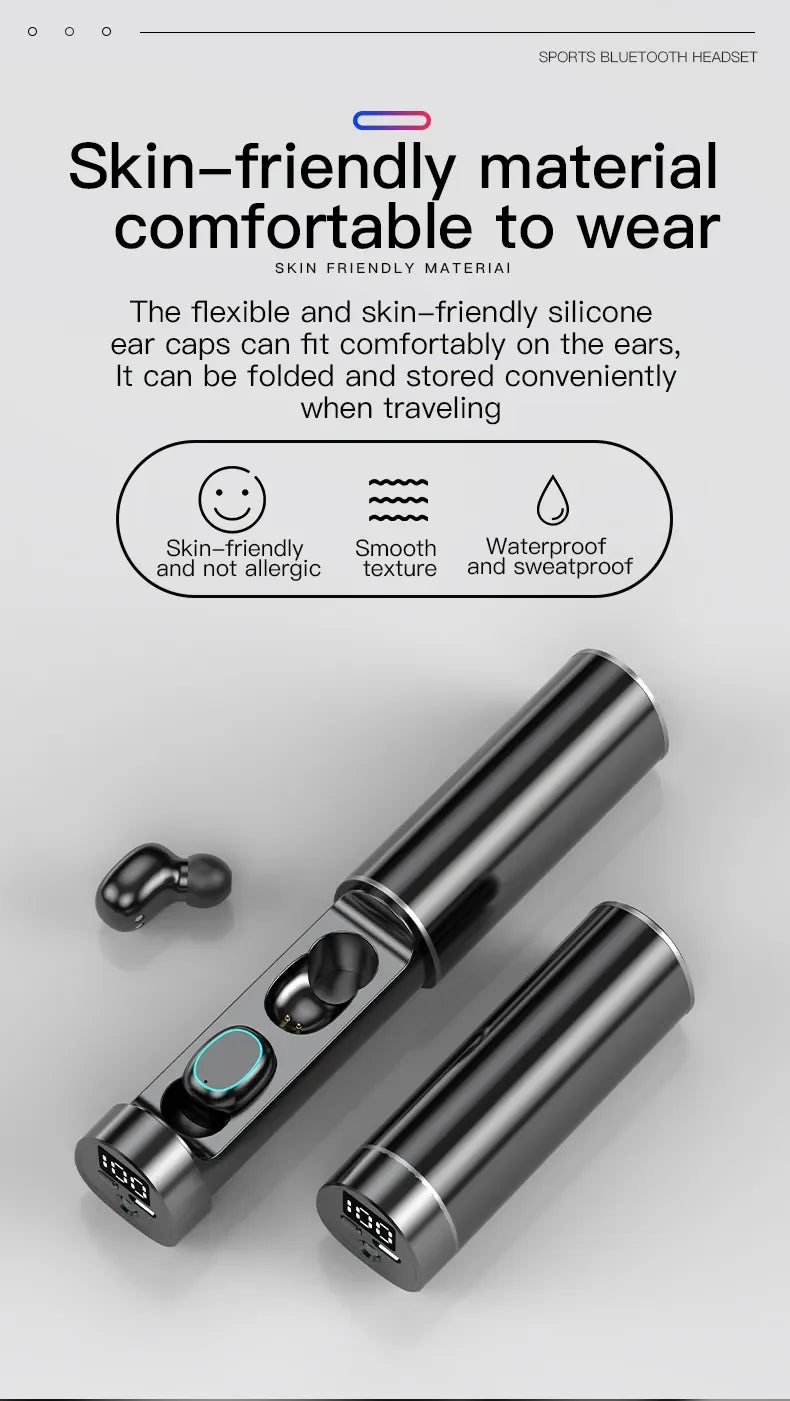 Sandsberg Super Lightweight True Wireless Kopfhörer Ohrstöpsel Mit Etui & Taschenlampe