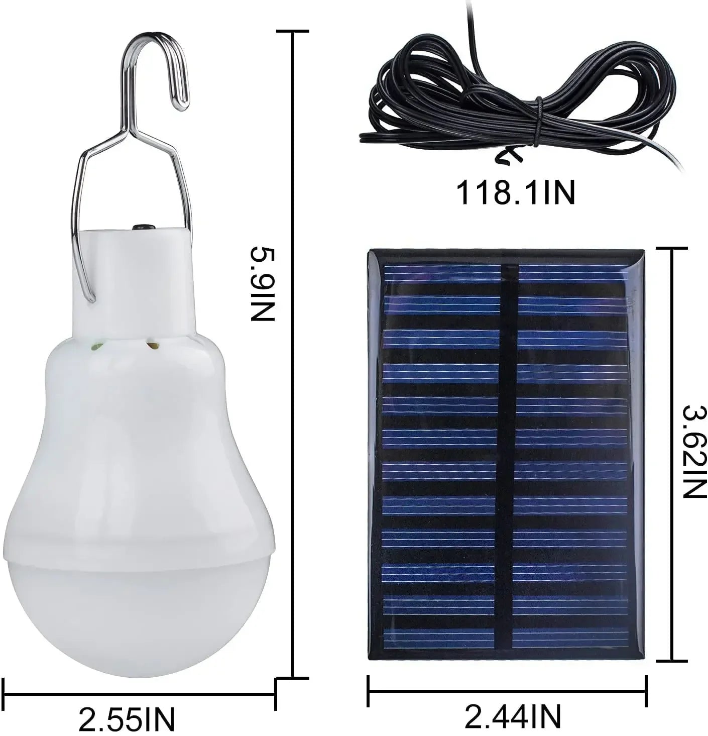 Sandsberg | Solarlampe mit Solarpanel – Energiesparende LED Lampe für Innen- und Außenbereich