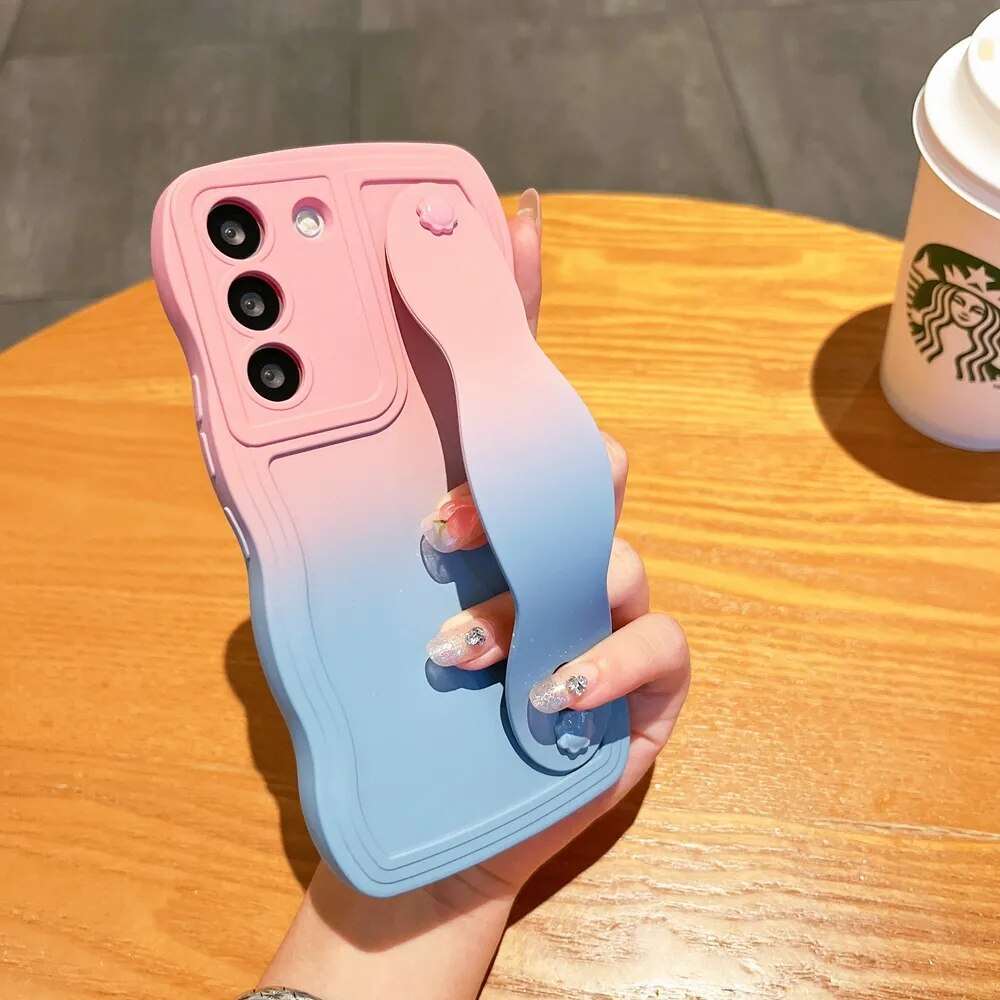 Schutzhülle mit Handschlaufe und Farbverlauf für Samsung