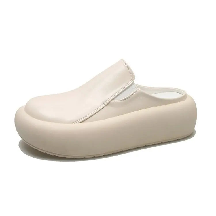 Dicke Unterteil Hausschuhe Frühling und Herbst tragen Muller Schuhe Netzrot absatzlos faule Brot