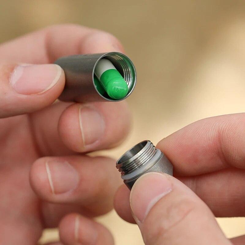 Mini EDC Versiegelte Titan Pillendose