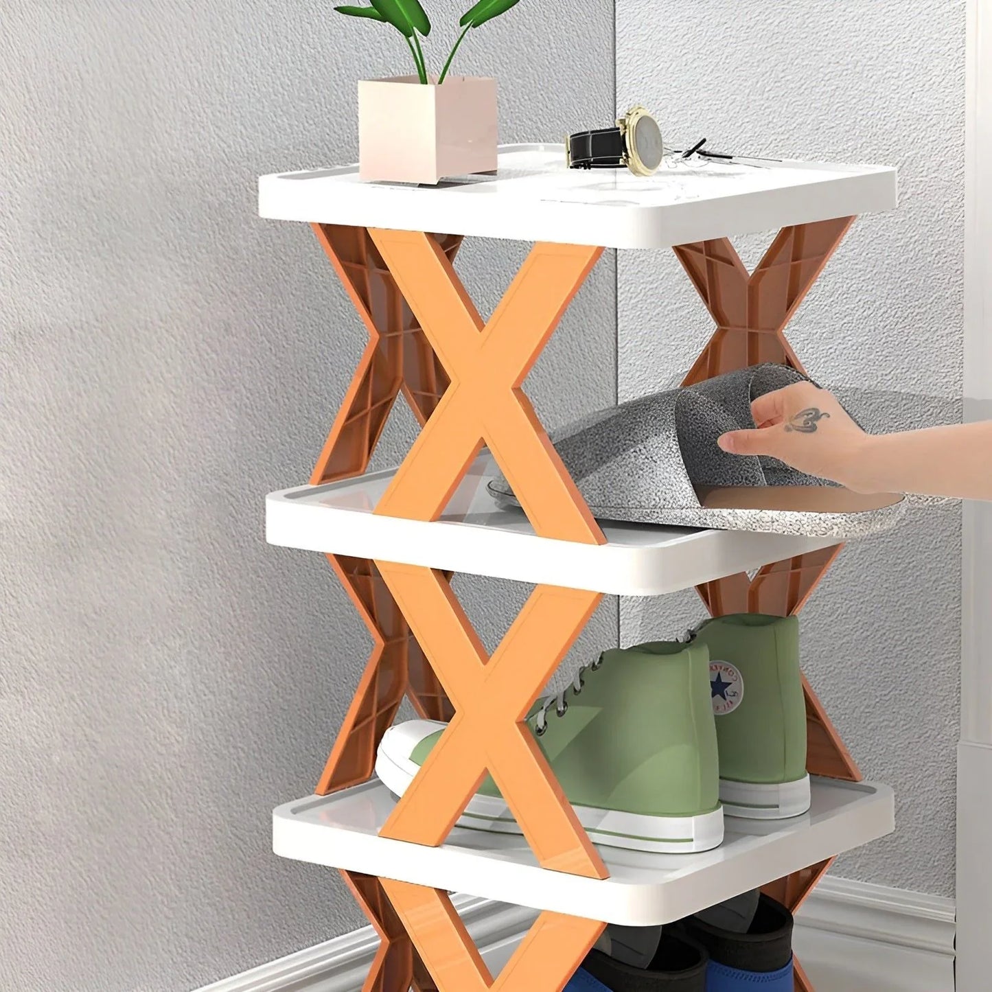 Sandsberg | Multifunktionales und Faltbares Schuhregal für Platzsparende Aufbewahrung