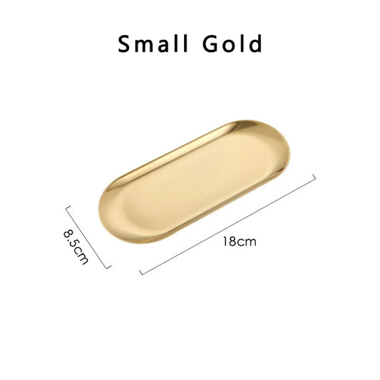 Edelstahl Gold Dessertteller