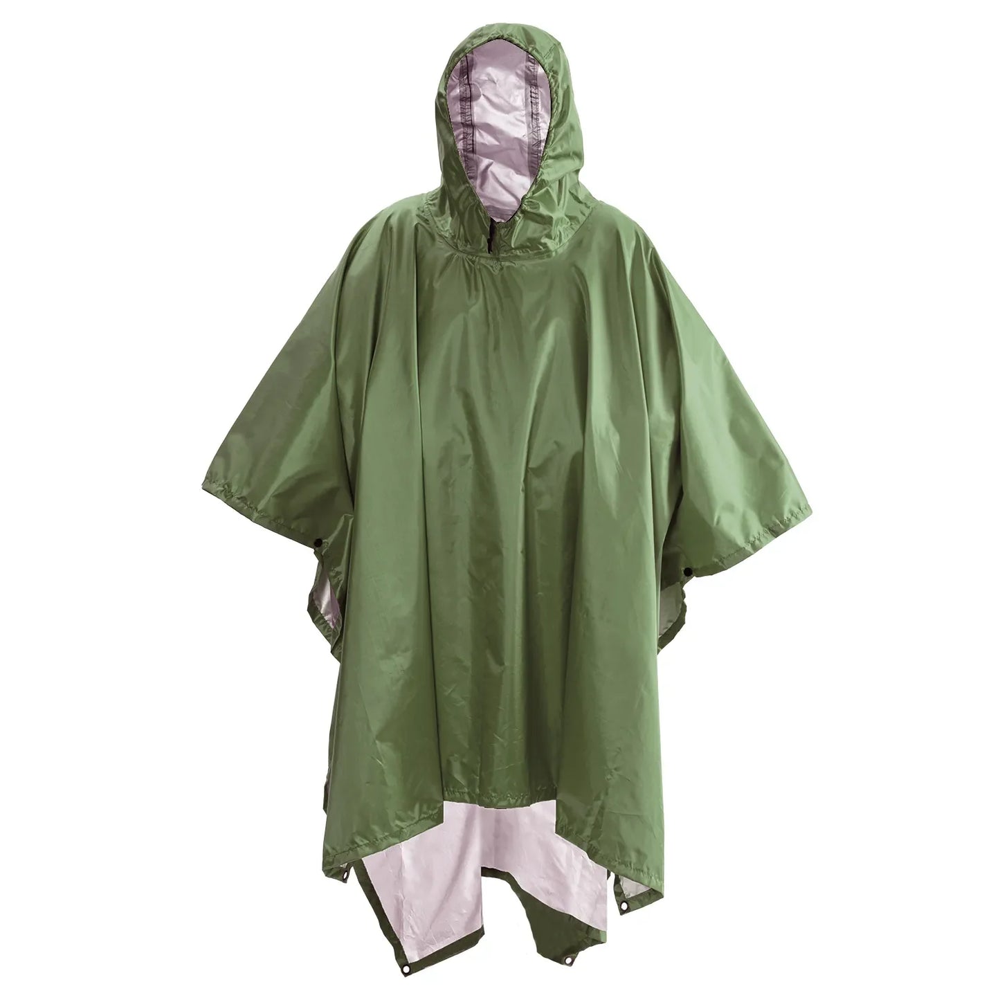 3-in-1 Outdoor Militär Regenmantel - Wasserdicht, Multifunktionales Herren- und Damen-Poncho - Motorrad Regenbekleidung und Picknickdecke