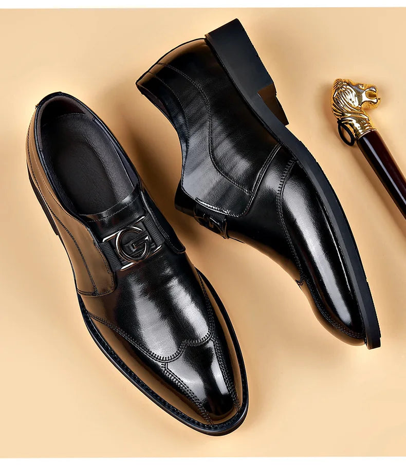 Herren Leder Schuhe Stilvolle Herren Schuhe Spitz Oxford Hochzeit Leder Herren Dress Schuhe Gentleman Büro Mann Schuh