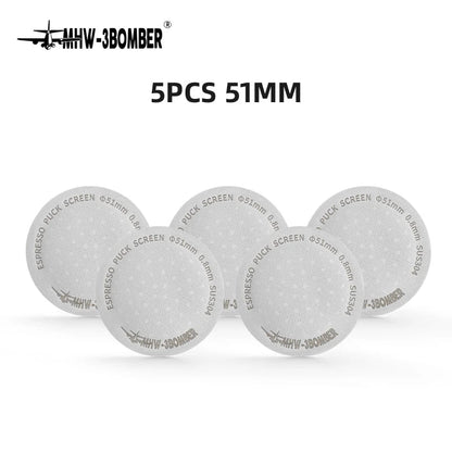 MHW-3BOMBER 51/53/58.5mm Espresso Puck Screen Doppel-Layer Metall Kaffee Wiederverwendbarer Filter
