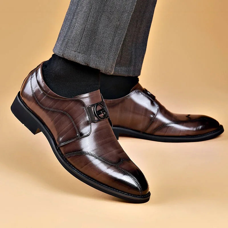 Herren Leder Schuhe Stilvolle Herren Schuhe Spitz Oxford Hochzeit Leder Herren Dress Schuhe Gentleman Büro Mann Schuh