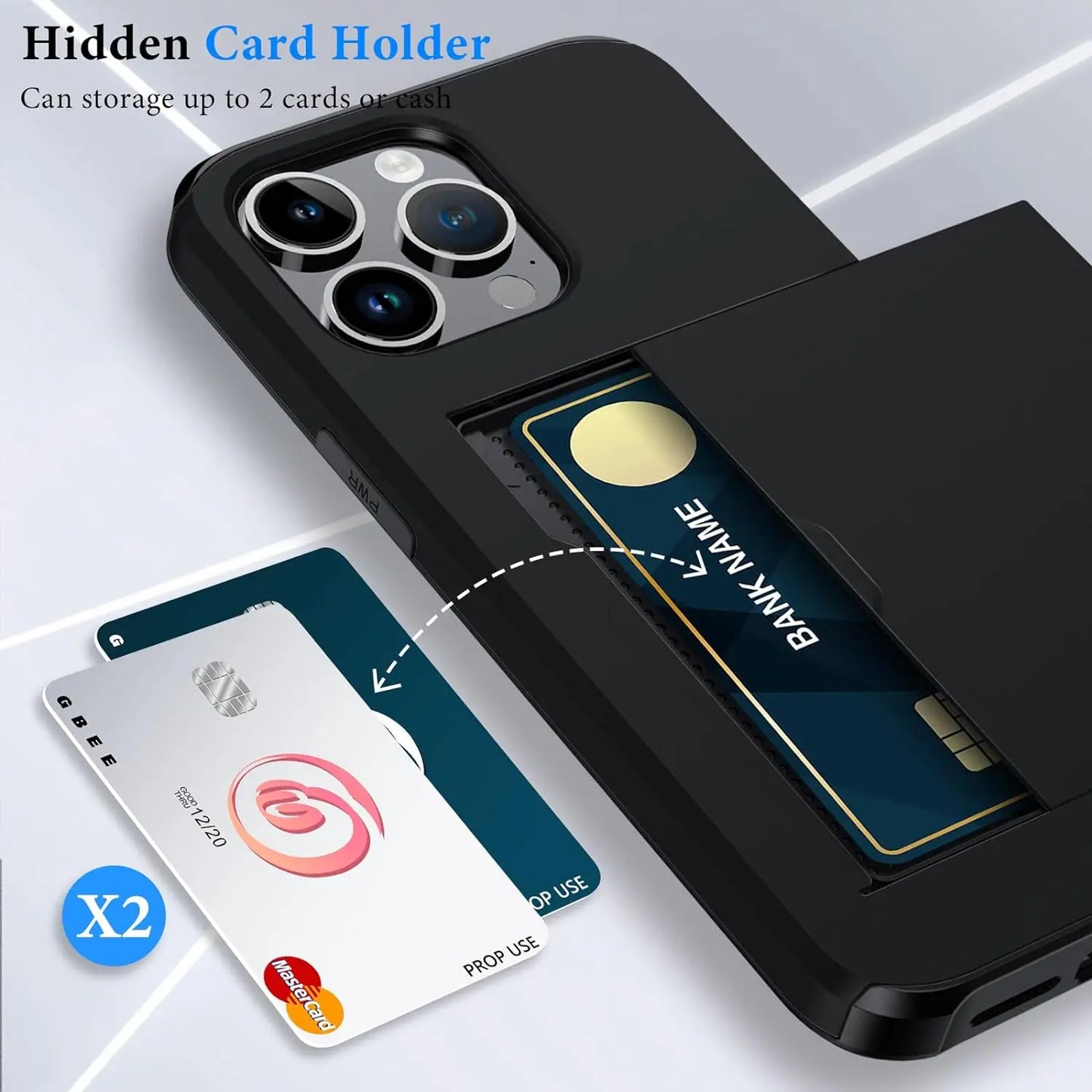 Sandsberg iPhone-Hülle mit Kartenhalter | Schlankes Design | Kartenaufbewahrung | Schutz & Stil