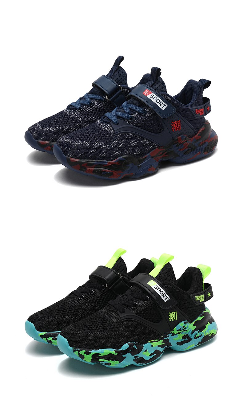 Frühling Kinder Outdoor Sportschuhe Jungen Laufen Gehen Atmungsaktive Weiche Sohle Lässige Leichte Sneakers