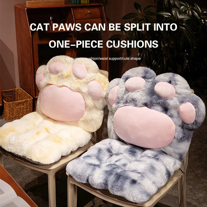 Gemütliches Katzenpfoten-Plüschsitzkissen