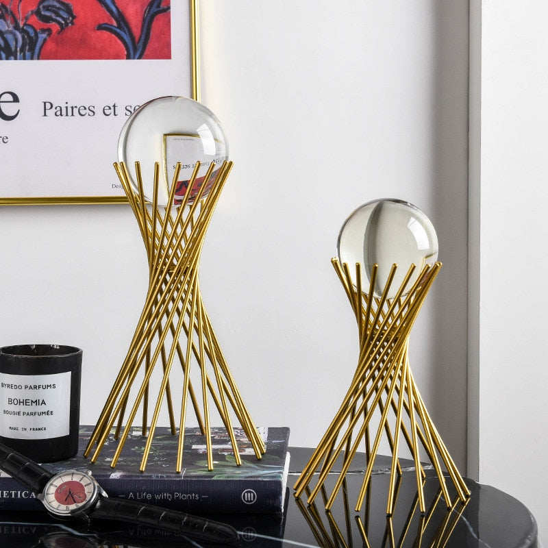 Luxuriöses Kunsthandwerk aus Metallkristallkugeln
