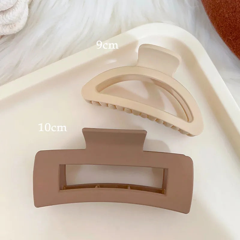 Kopfbedeckung Set Neue Damenmode Krallenclip Kaffee Schwarz Acryl Große Haarklammer Koreanisch Für Mädchen Clip Barrette Haarschmuck