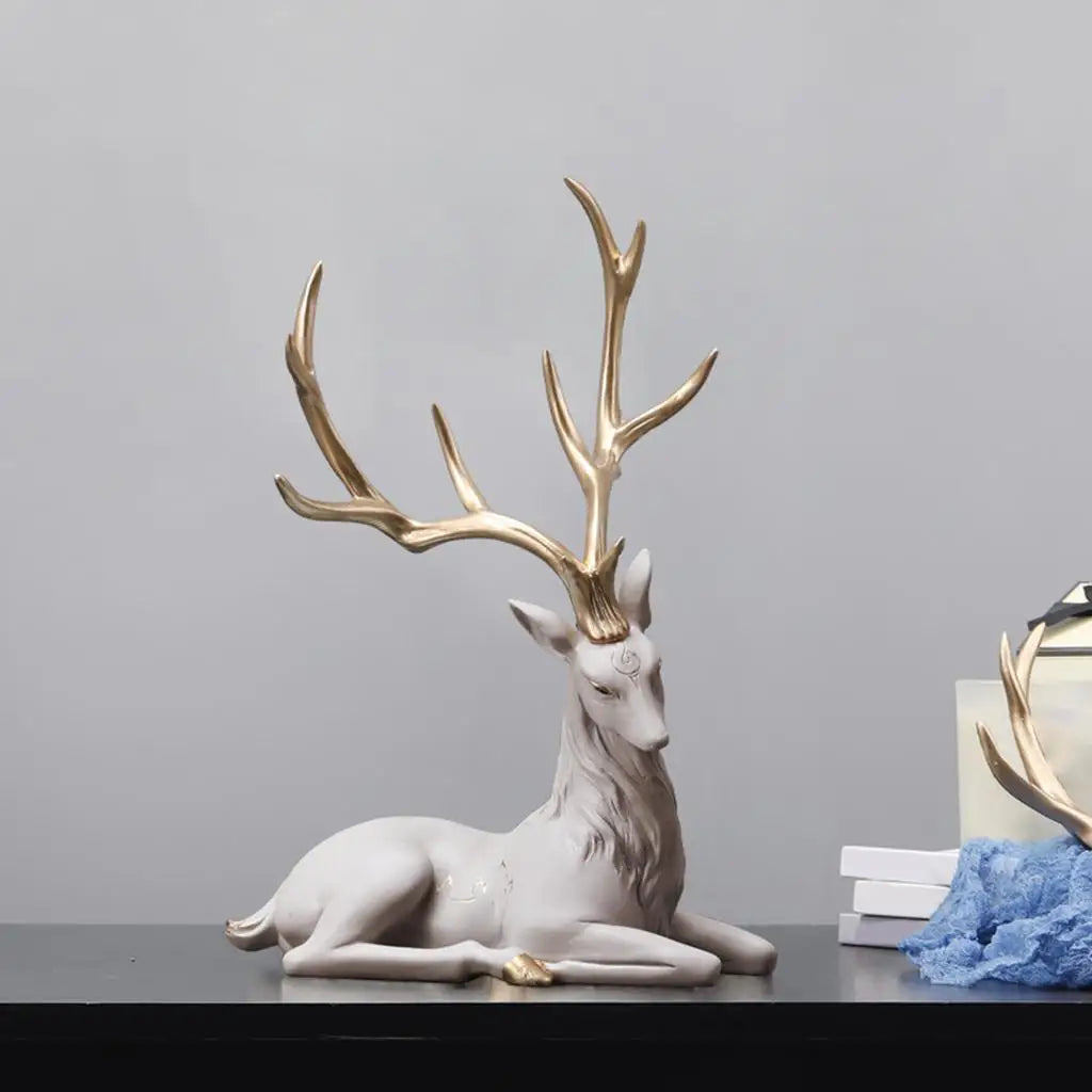 Rehdekoration Rentierornamente Harz ELK Skulptur für das Wohnzimmer Luxus Nordische Wohnkultur Skulpturen Rehfiguren