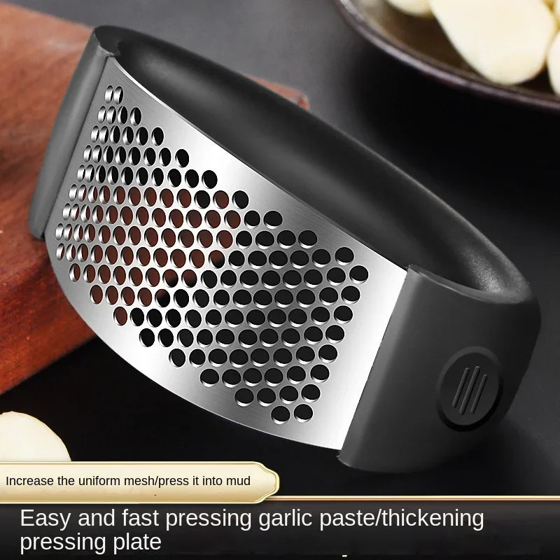 Edelstahl Knoblauchpresse Crusher Manuelle Knoblauchzerschneider Knoblauchwerkzeug Obst Gemüse Werkzeuge Küchenzubehör Gadget