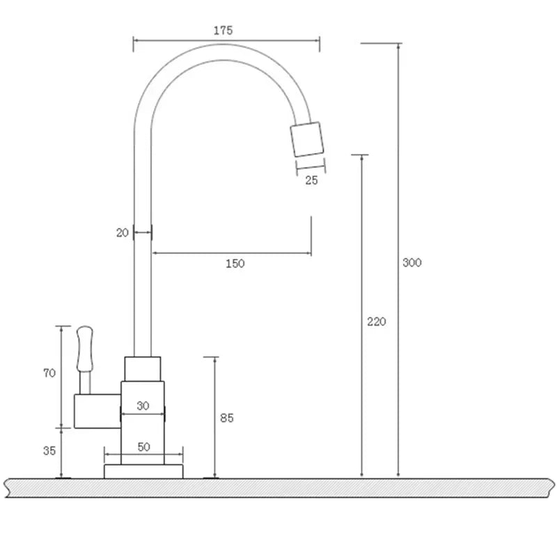 Elegante Schwanenhalzküchenarmaturen aus antikem Messing