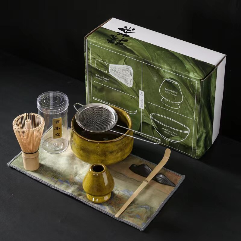 Japanischer Matcha, geeignet zum Bürsten einer Schüssel Tee, Schneebesen, Keramik-Ei-Schläger, Matcha für japanische Teezeremonie, Tee-Set manuell